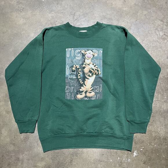 Vintage Y2k Disney Tigger Green Cartoon Sweatshirt - Picture 1 of 3